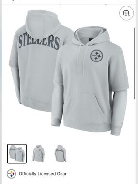 Pro Standard  Pittsburgh Steelers Gray Hoodie NFL Football Apparel NWT